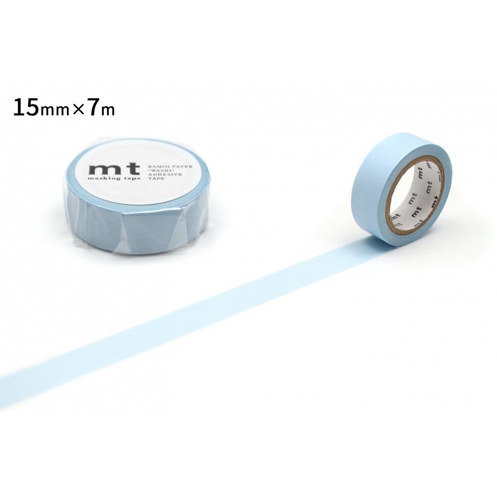 MT Basic Washi Tape Pastel Cyan 7m