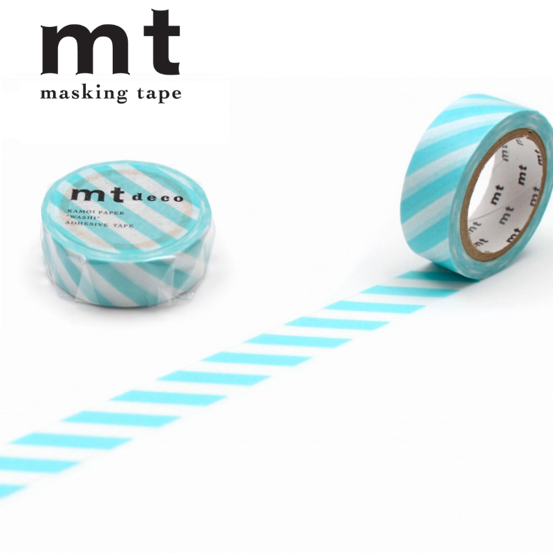 MT Deco Washi Tape - Stripe Mint Blue