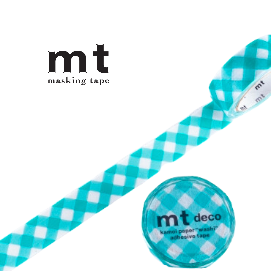 MT Deco Washi Tape - Thick Green Checkered