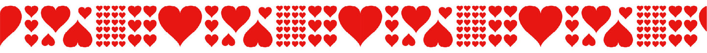 MT 1P Kamoi Washi Tape - Heart Red