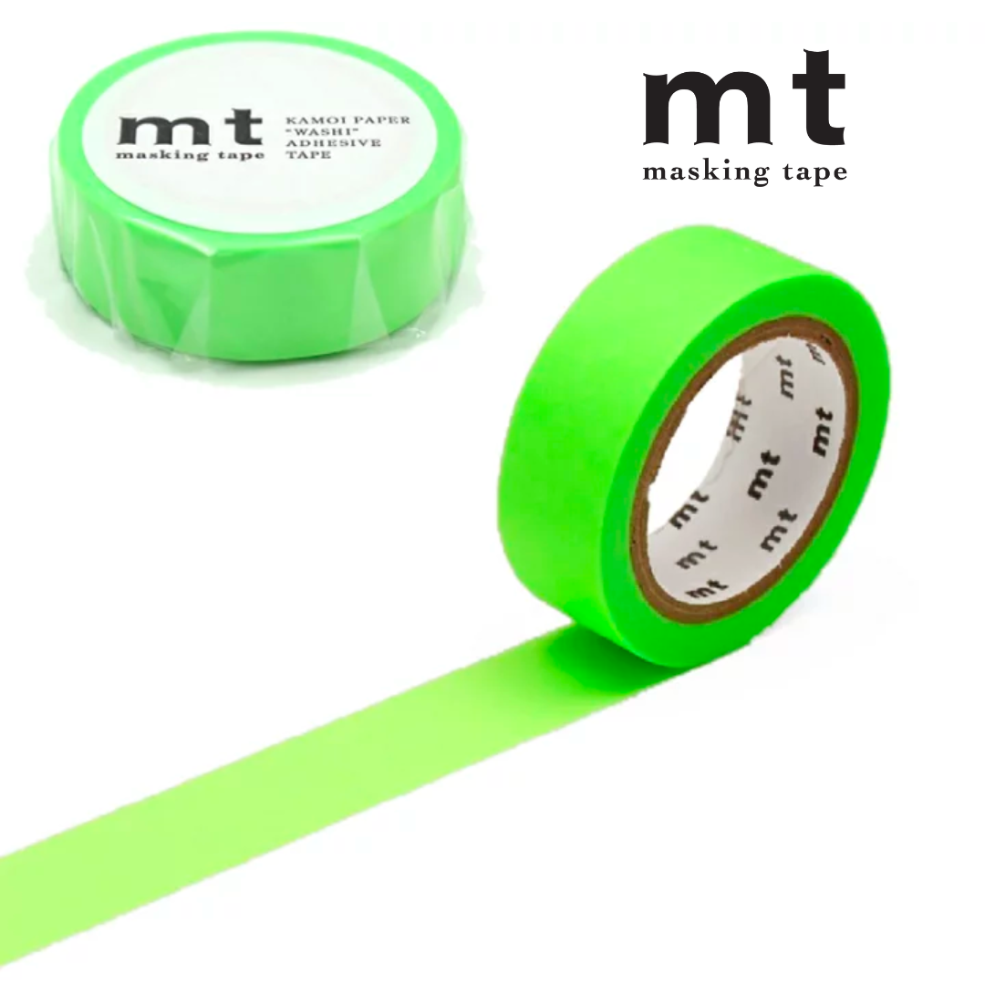 MT Basic Washi Tape - Shocking Green 7m