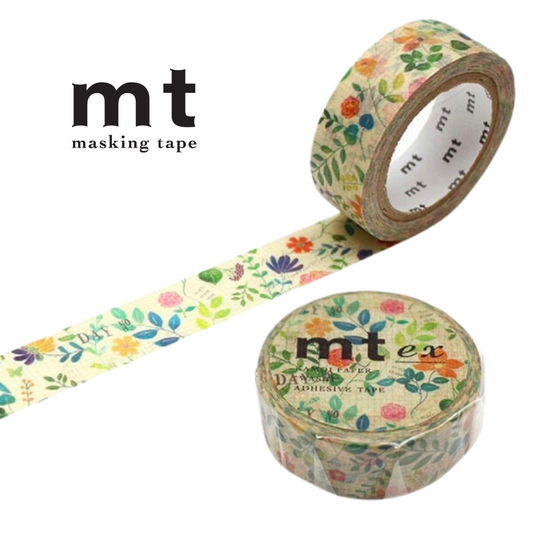 MT EX Washi Tape - Watercolor Flower (7m)