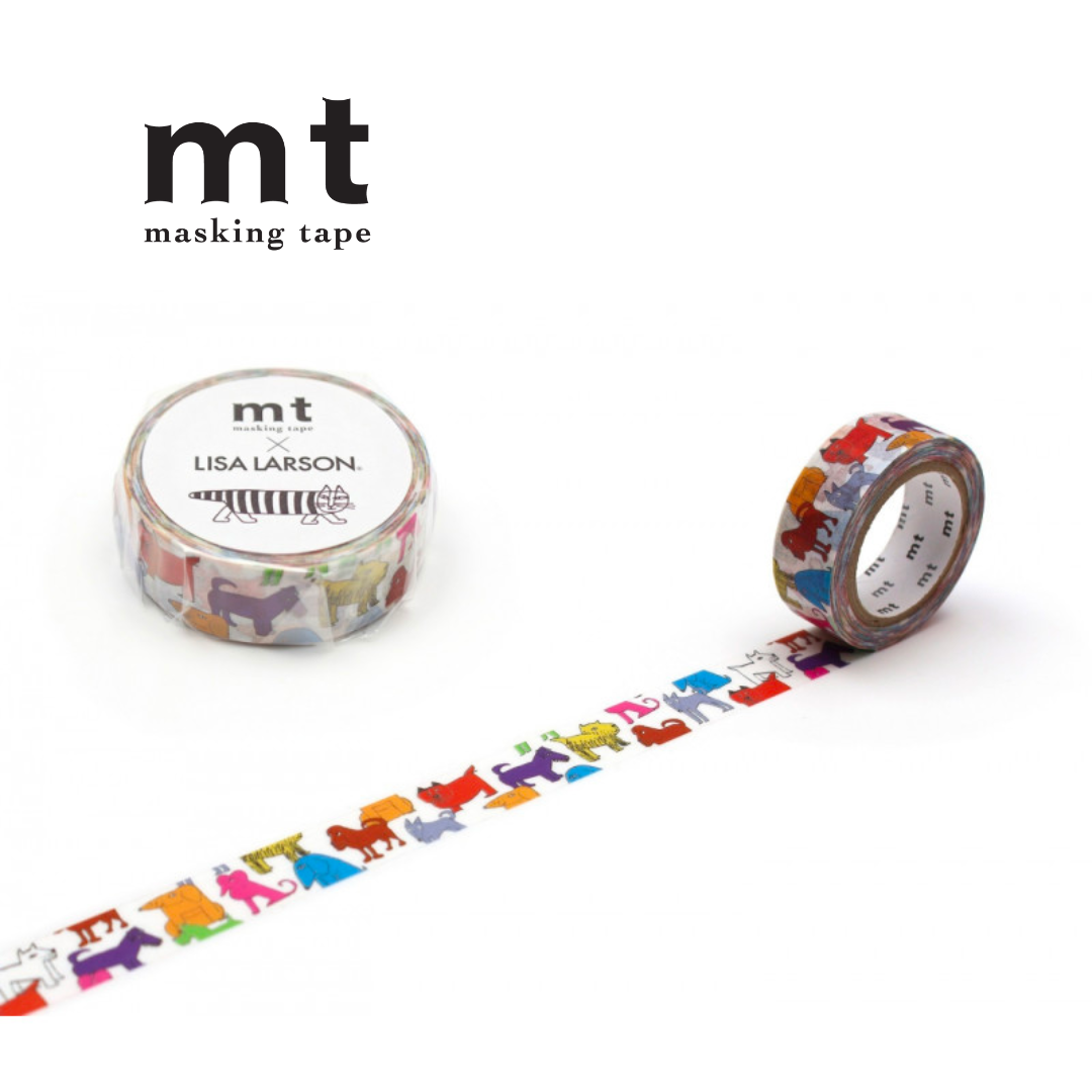 MT x Lisa Larson Washi Tape - Colorful Dog