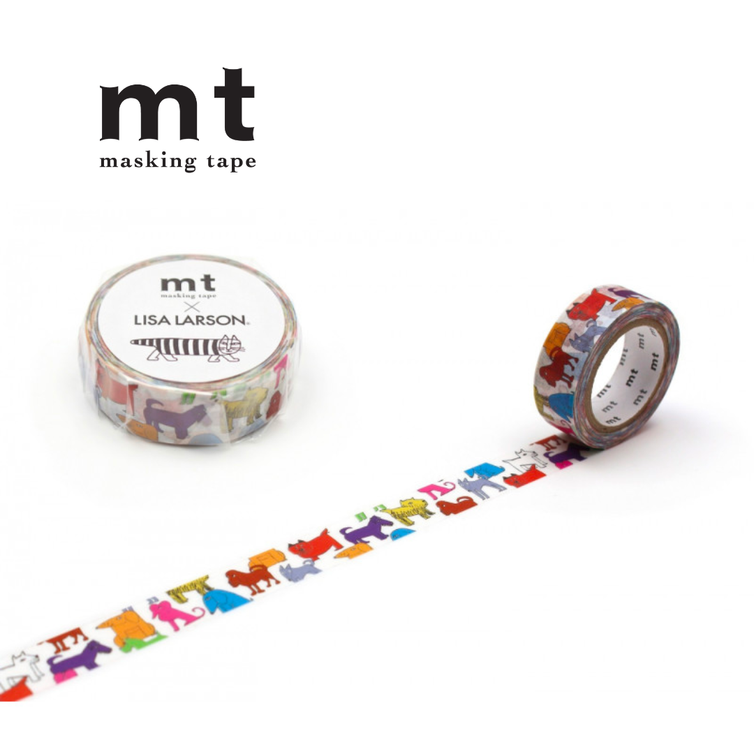 MT x Lisa Larson Washi Tape - Colorful Dog