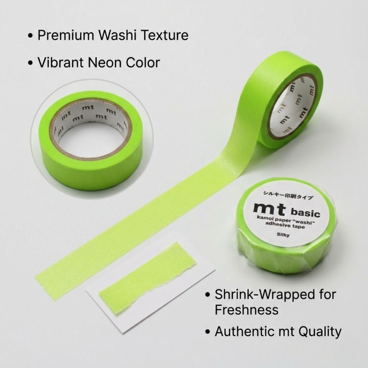 MT 1P Kamoi Washi Tape - Silky Light Green