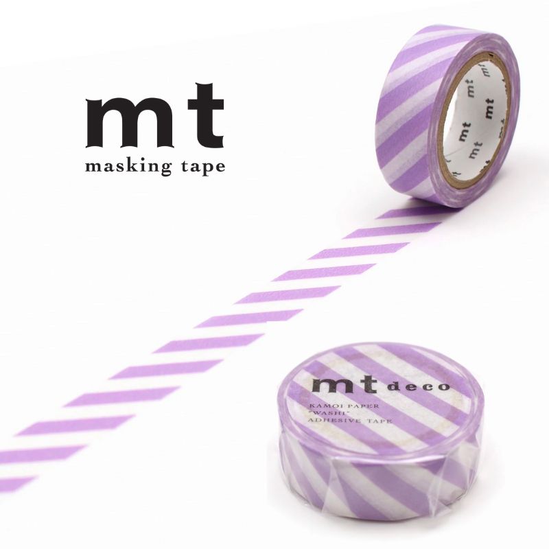 MT Deco Washi Tape - Stripe Lilac 2