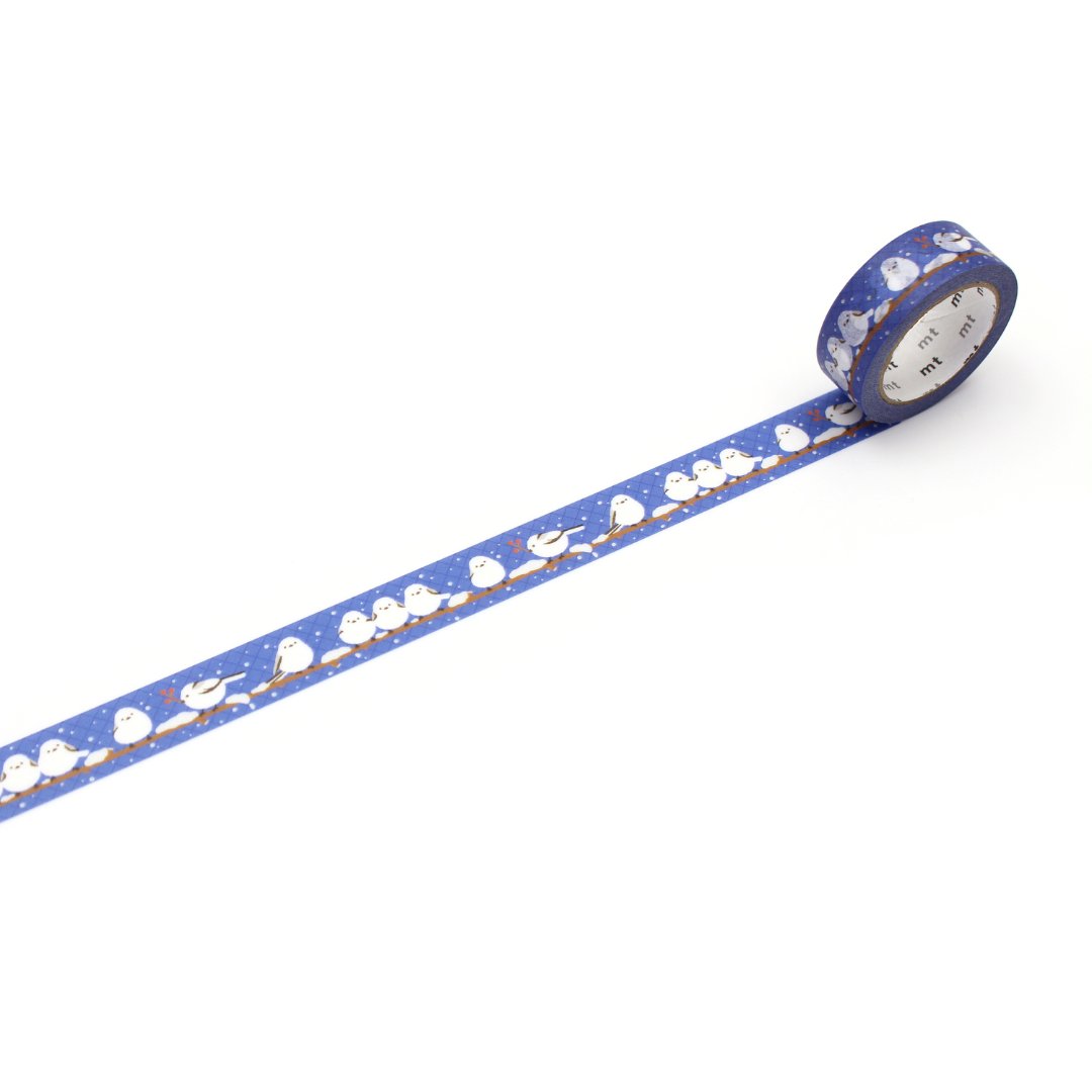 MT EX Washi Tape - Long-Tailed Tit Winter