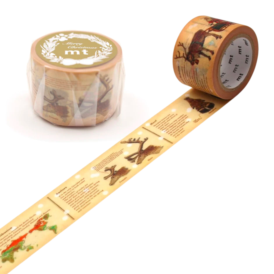 MT Masking Tape Christmas Washi Tape - Encyclopedia Reindeer