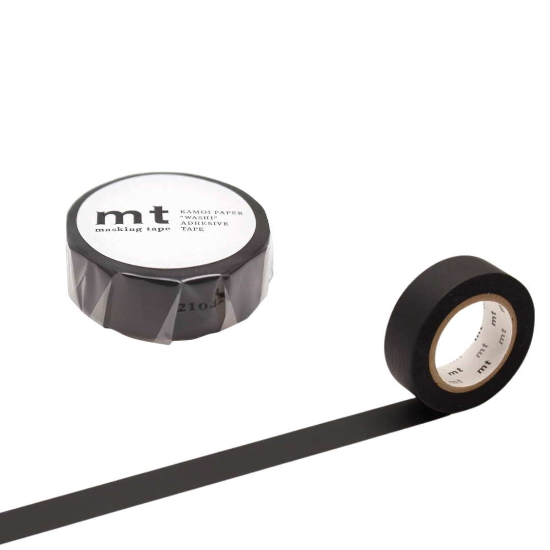 MT Basic Washi Tape Matte Black 7m