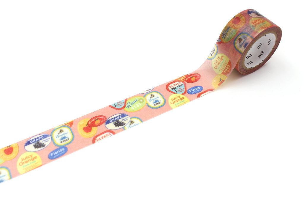 MT Trehari Washi Tape - Retro Fruit Label (Fab Tracing Paper)