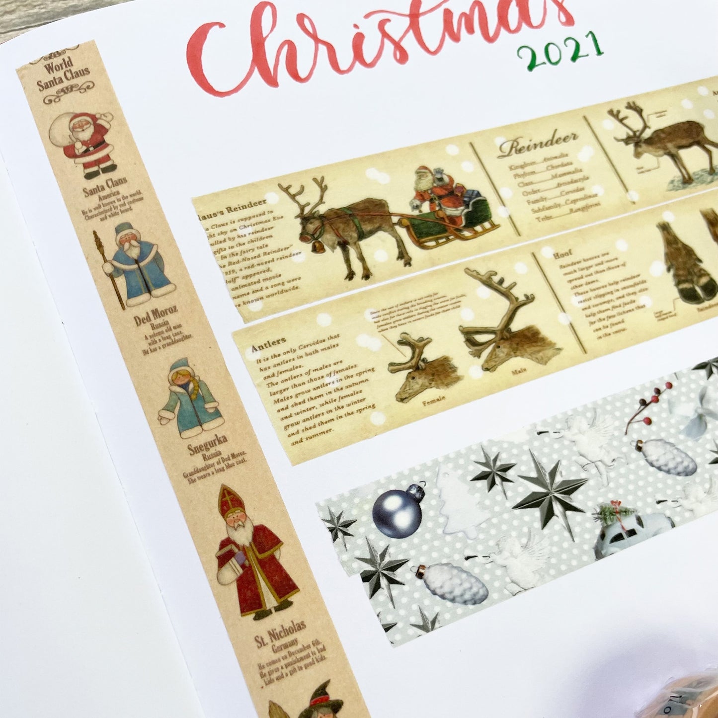 MT Masking Tape Christmas Washi Tape - Encyclopedia Reindeer