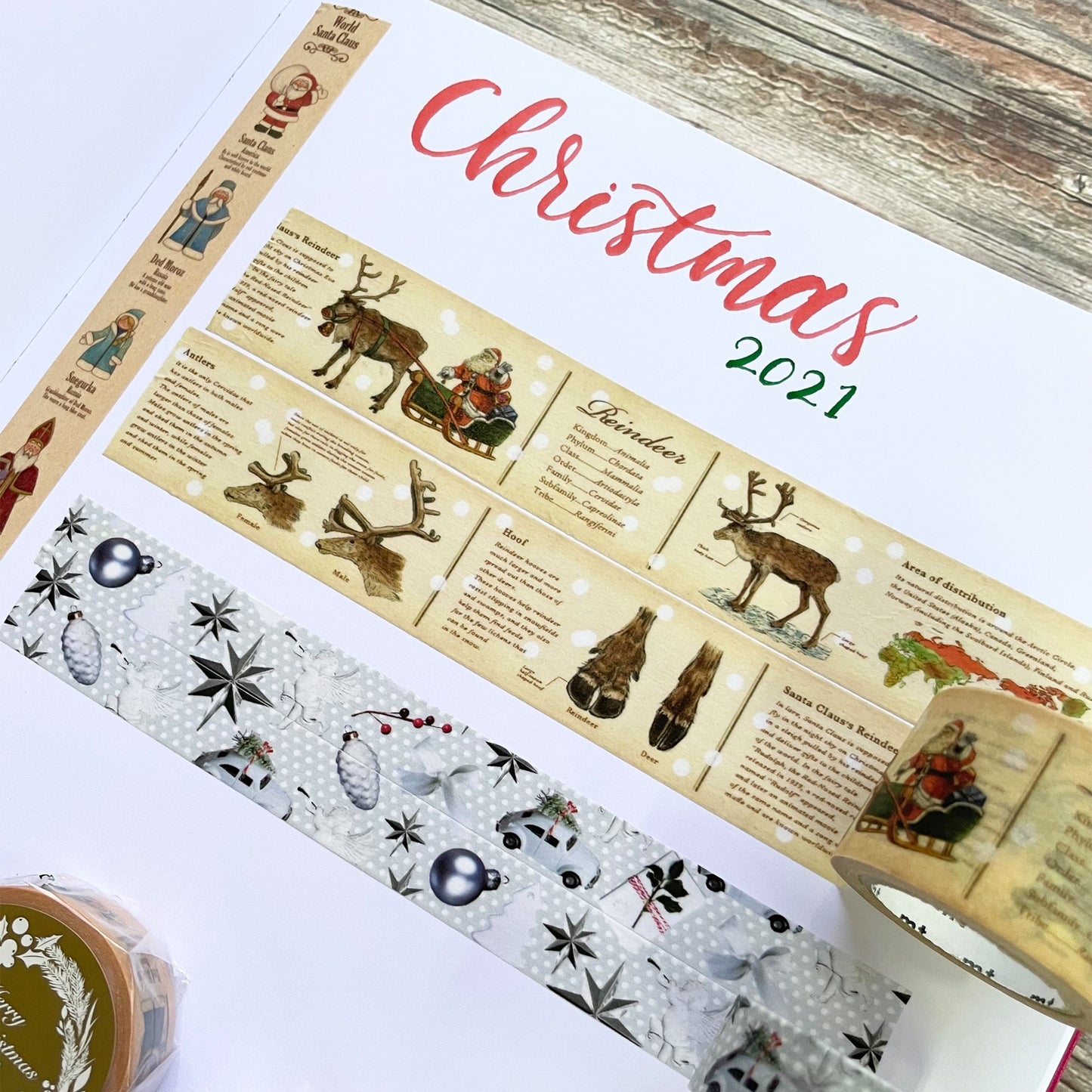 MT Masking Tape Christmas Washi Tape - Encyclopedia Reindeer