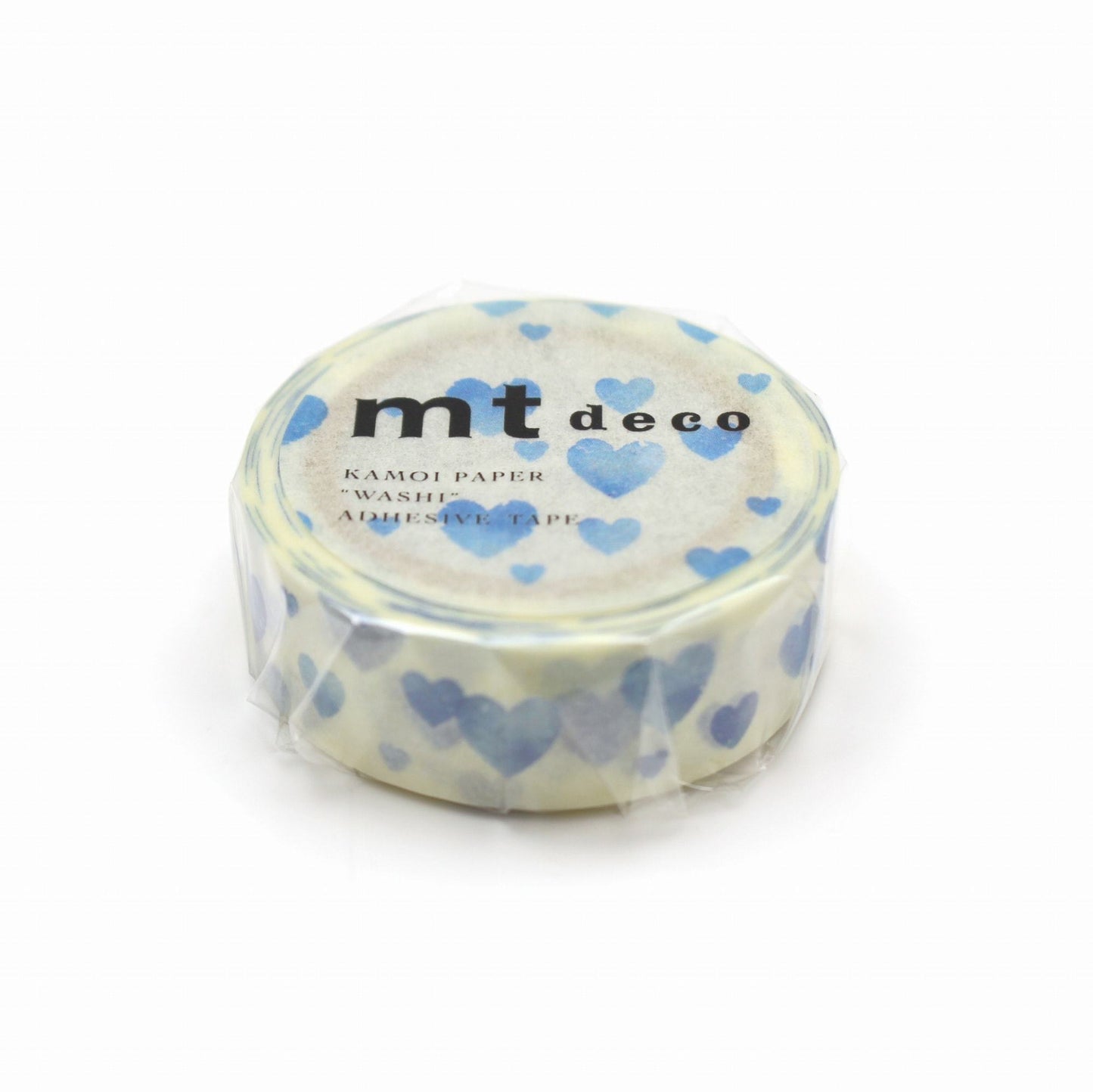 MT Deco Washi Tape - Heart Stamp Blue