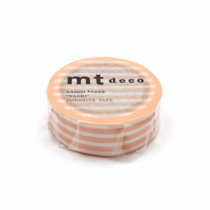 MT Deco Washi Tape Border Peach Cream