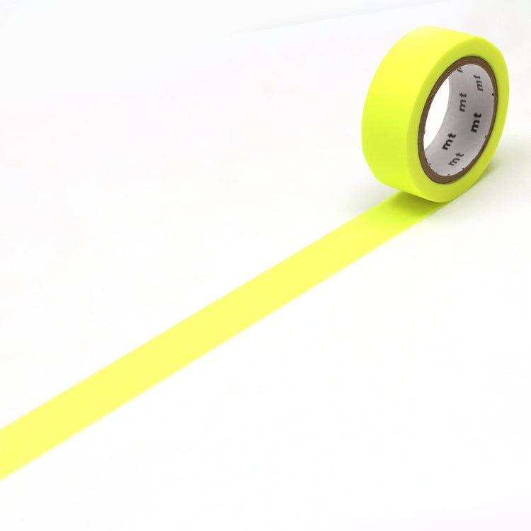 MT Basic Washi Tape Shocking Yellow 7m