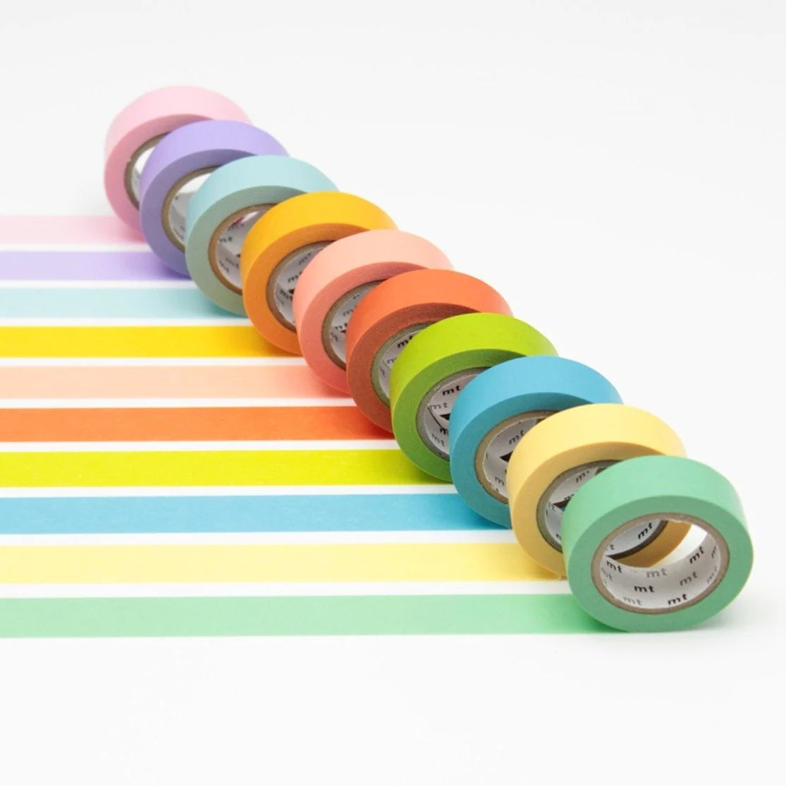 MT 10 Colours Washi Tape Set Light (7m)