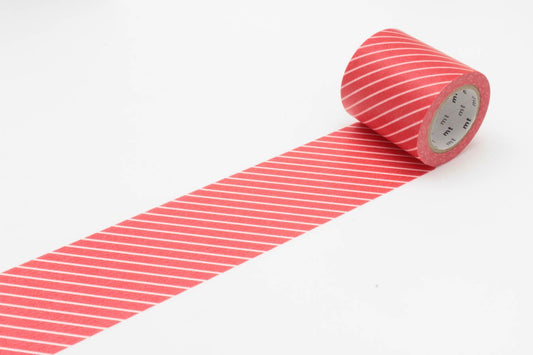 MT Casa 50mm Masking Tape Washi Tape - Stripe Red