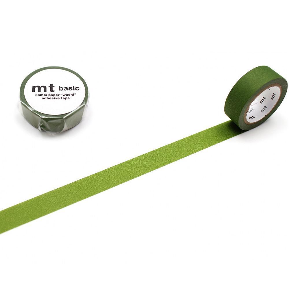 MT Basic Washi Tape Matte Olive Green 7m