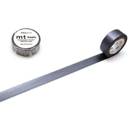 MT Basic Metallic Washi Tape High Brightness Gunmetal 7m