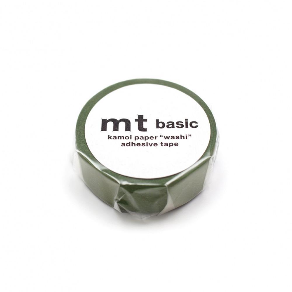 MT Basic Washi Tape Matte Olive Green 7m