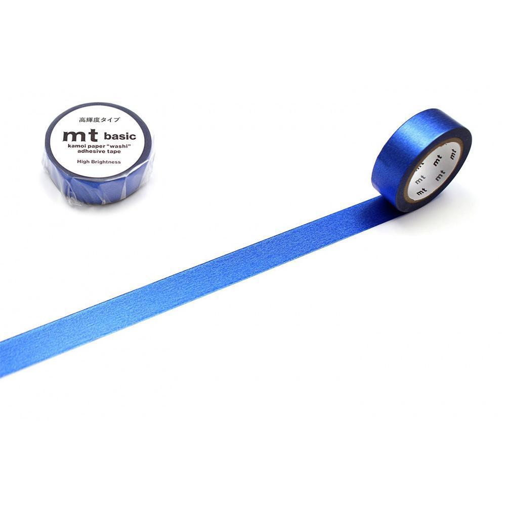 MT Basic Metallic Washi Tape High Brightness Blue 7m
