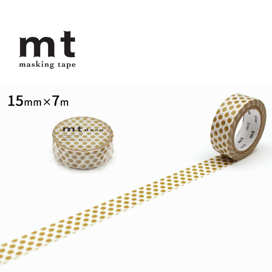 MT Deco Washi Tape - Dot Gold 2