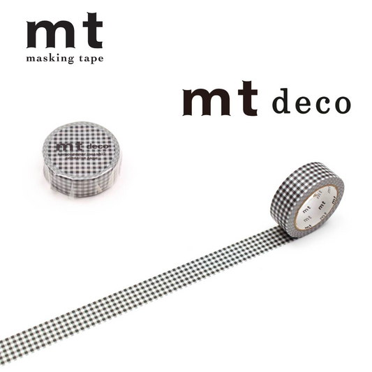 MT Deco Washi Tape - Delicate Black Checkered