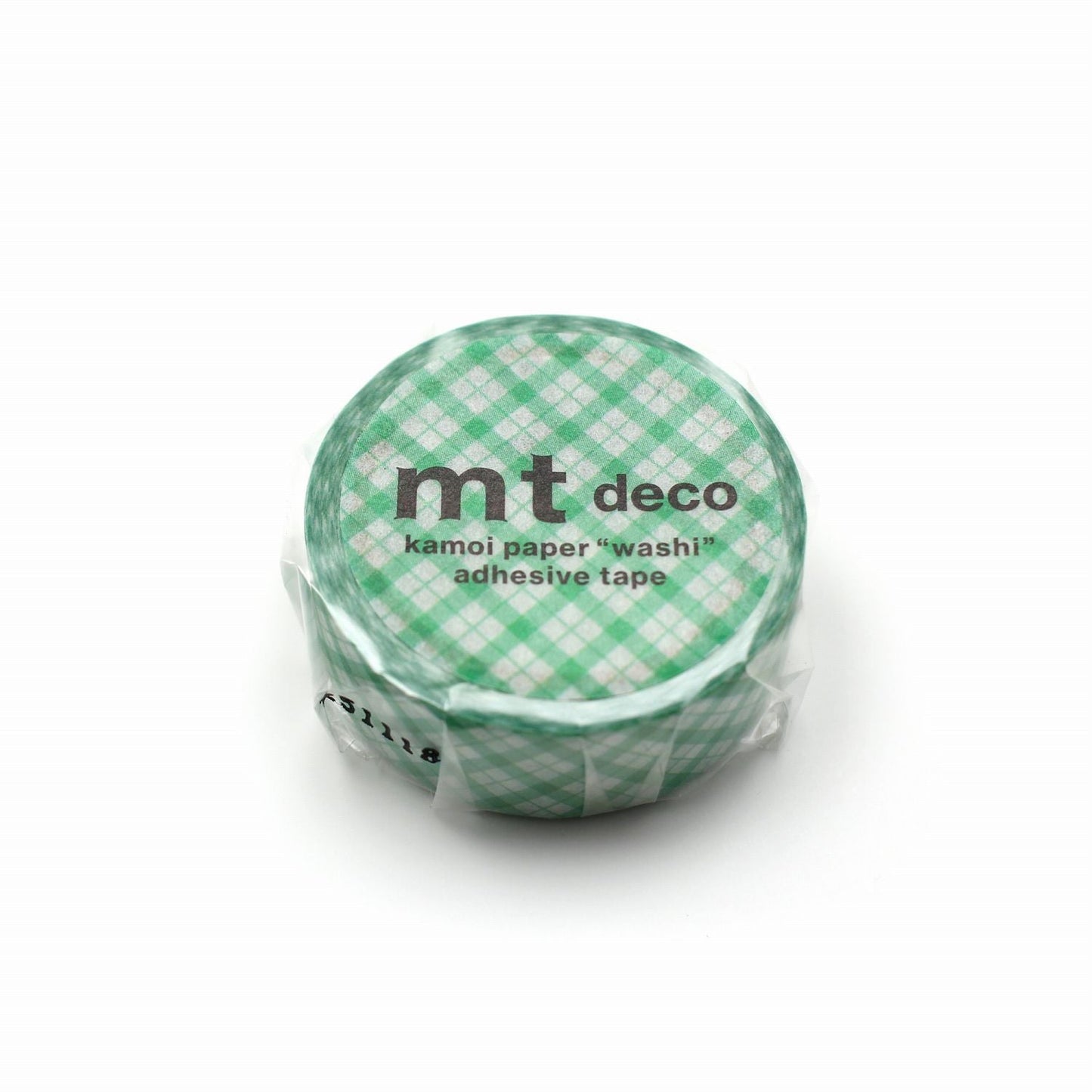MT 1P Kamoi Washi Tape - Overlapped Wide Gingham Green