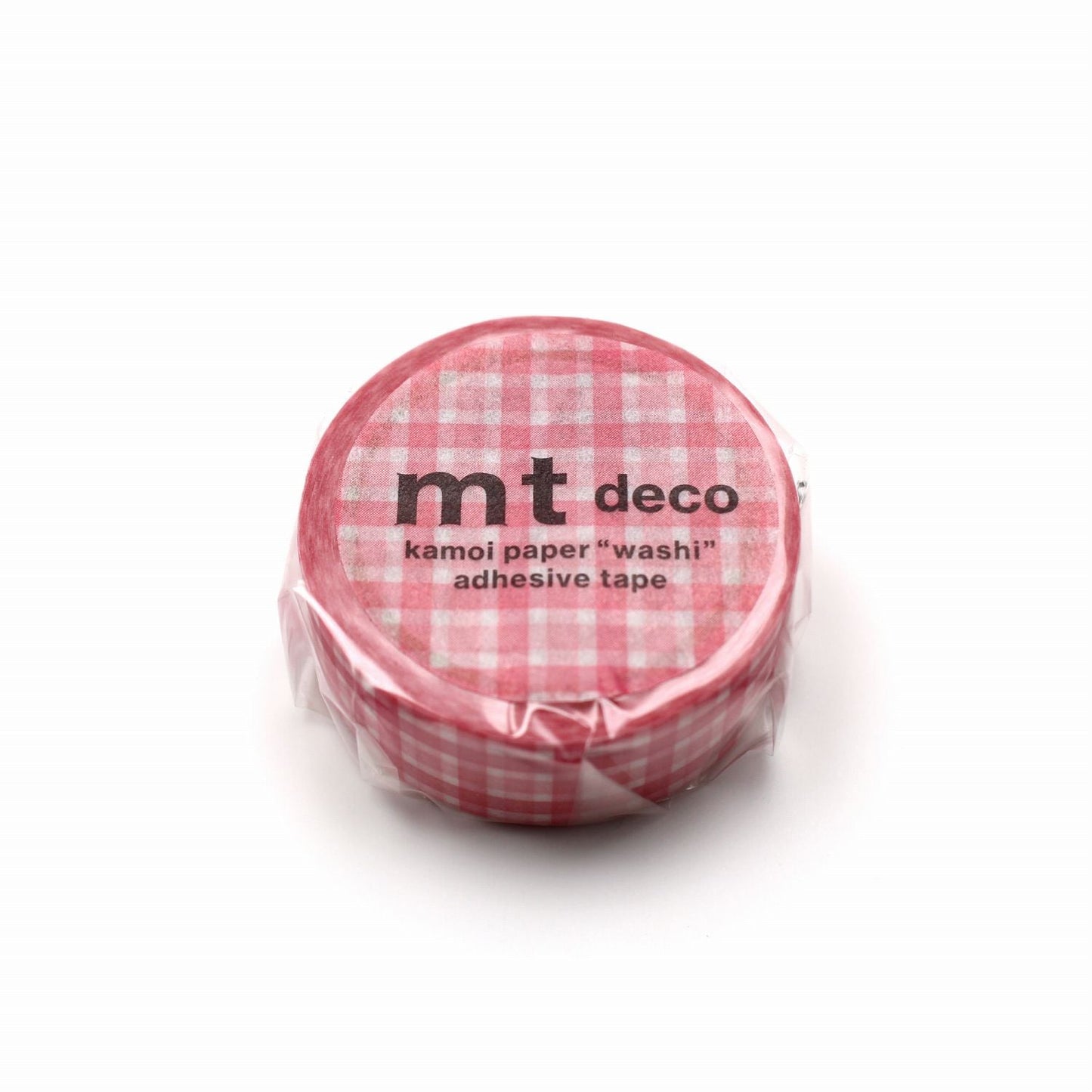 MT 1P Kamoi Washi Tape - Overlapped Wide Gingham Pink