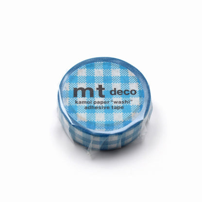 MT 1P Kamoi Washi Tape - Ichimatsu Gingham Blue