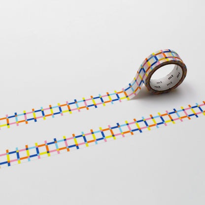 MT 1P Kamoi Washi Tape - Colorful Gingham Random