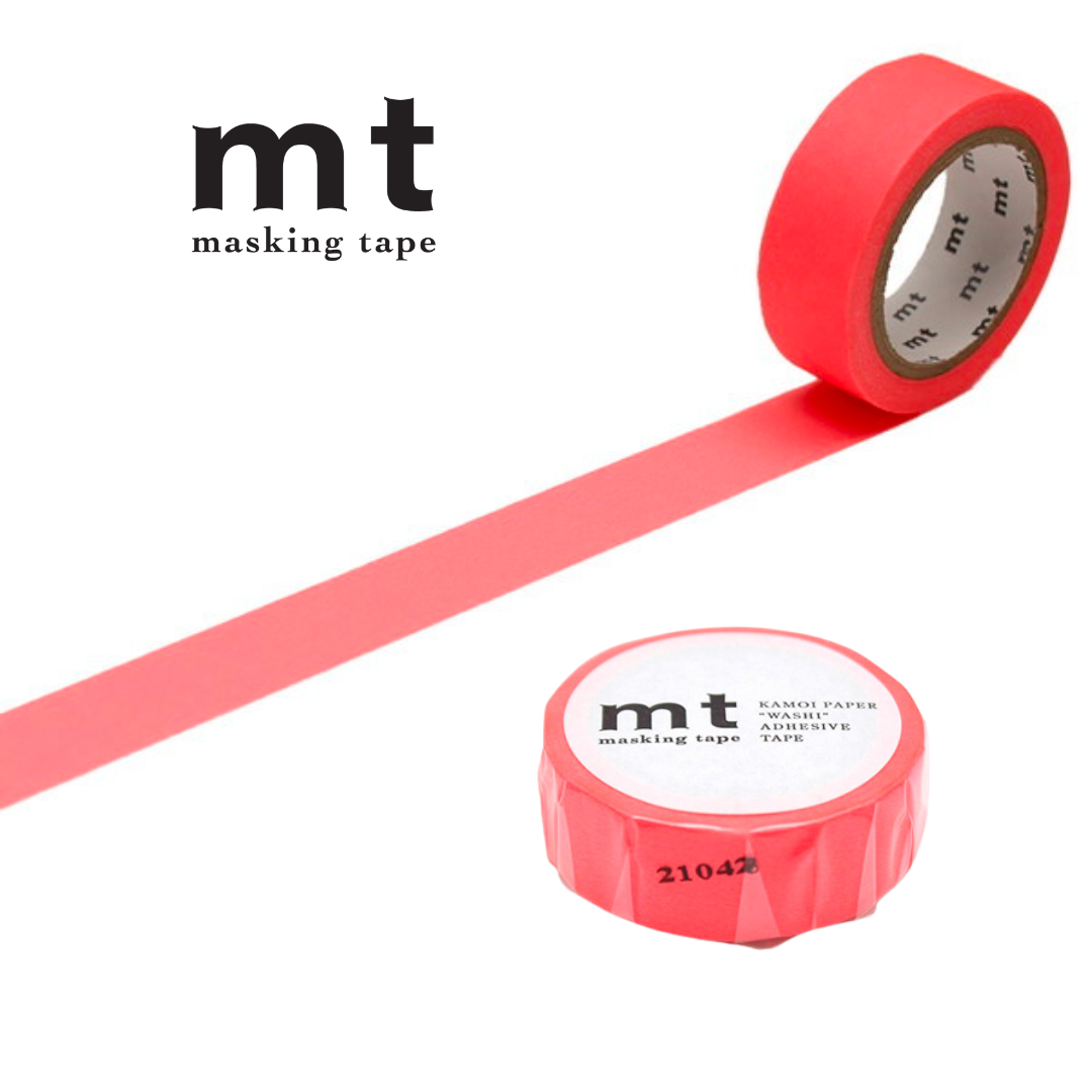 MT Basic Washi Tape - Shocking Red 7m