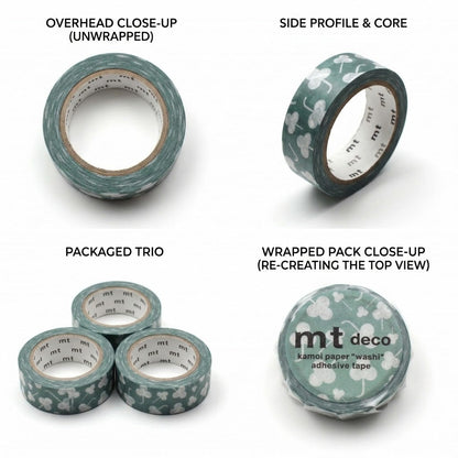 MT 1P Kamoi Washi Tape - Clover Silhouette