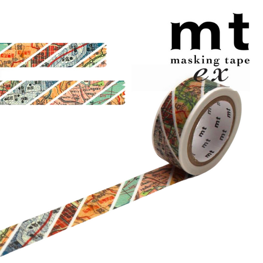 MT EX Washi Tape - Map Stripes
