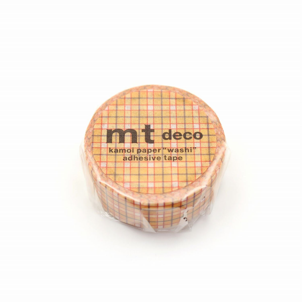 MT 1P Washi Tape - Large Gingham Check Orange