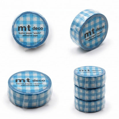 MT 1P Kamoi Washi Tape - Ichimatsu Gingham Blue