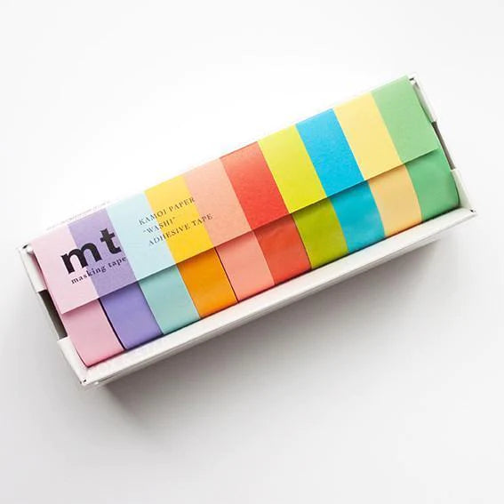 MT 10 Colours Washi Tape Set Light (7m)