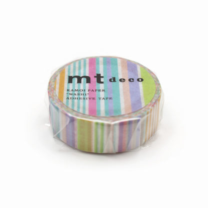 MT Deco Washi Tape - Multi Border Pastel