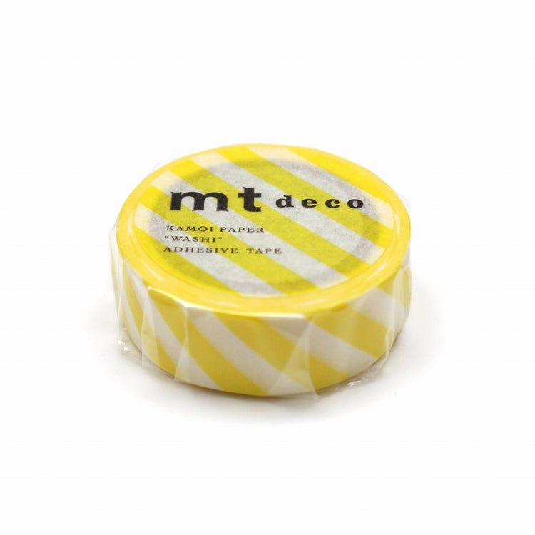 MT Deco Washi Tape Stripe Lemon