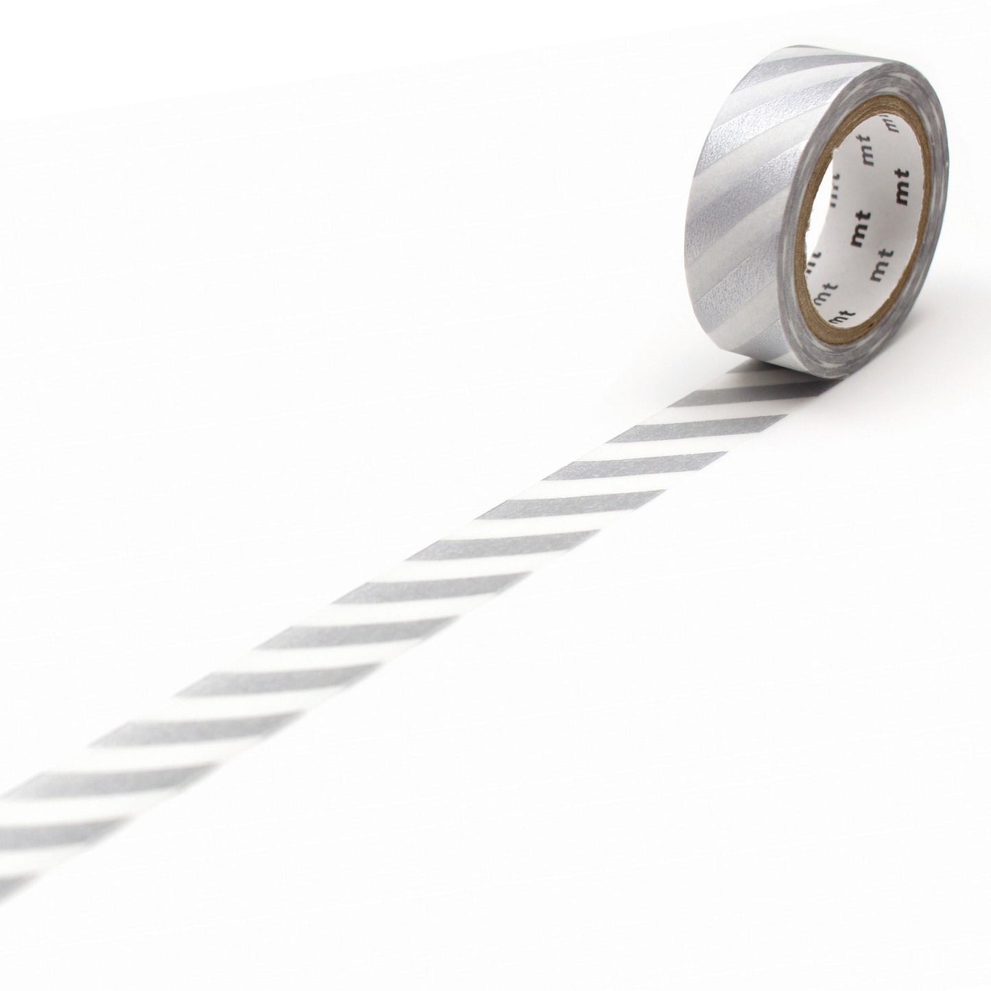 MT Deco Washi Tape Stripe Silver 2