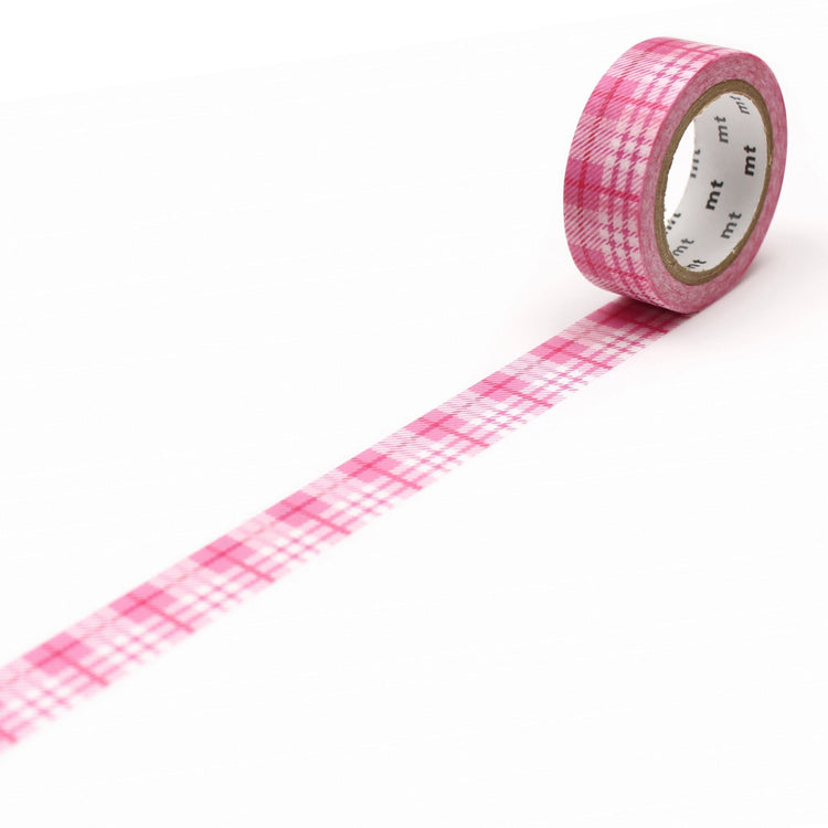 MT Deco Washi Tape Check Light Pink