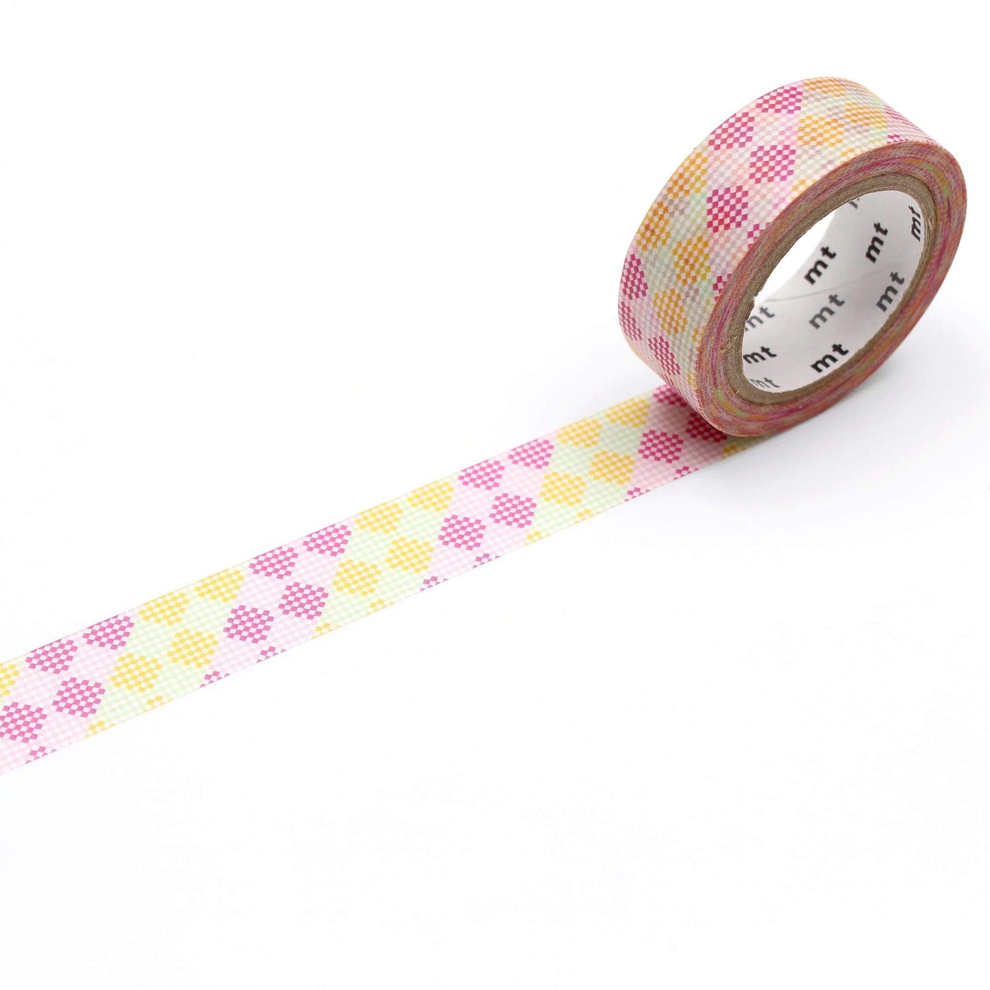 MT Masking Tape Deco Washi Tape - Checkers Stripe Pink