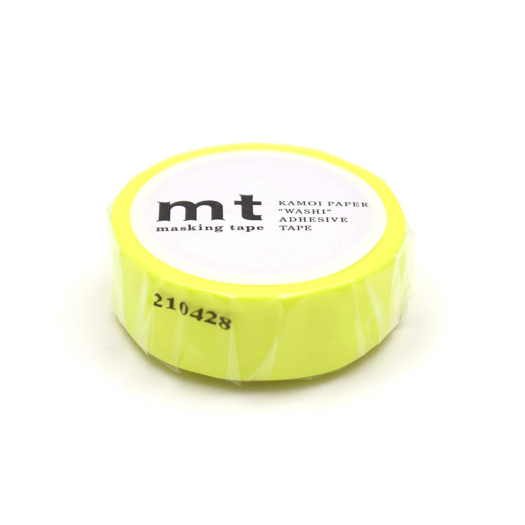 MT Basic Washi Tape Shocking Yellow 7m