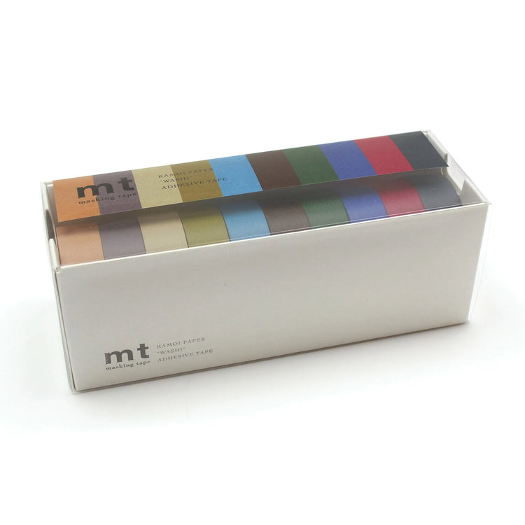 MT 10 Colours Washi Tape Set Dark (7m)