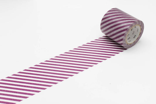 MT Casa 50mm Masking Tape Washi Tape - Stripe Purple