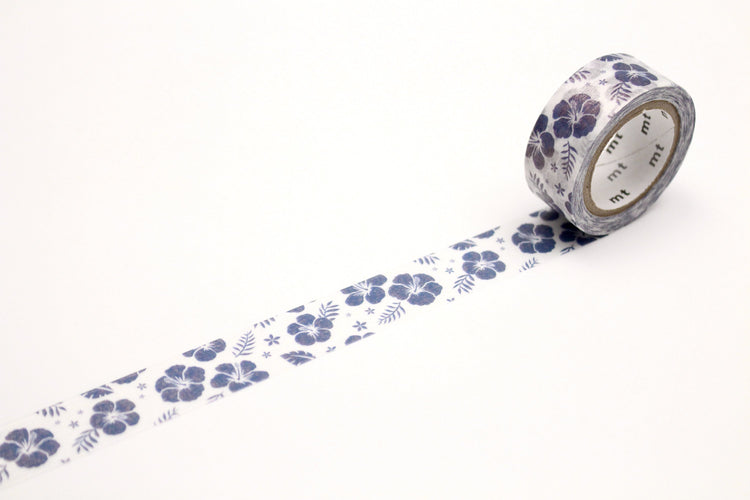 MT Fab Washi Tape Hibiscus Navy Blue