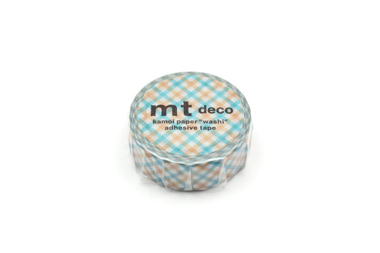 MT Deco Washi Tape Overlapping Orange Checkered