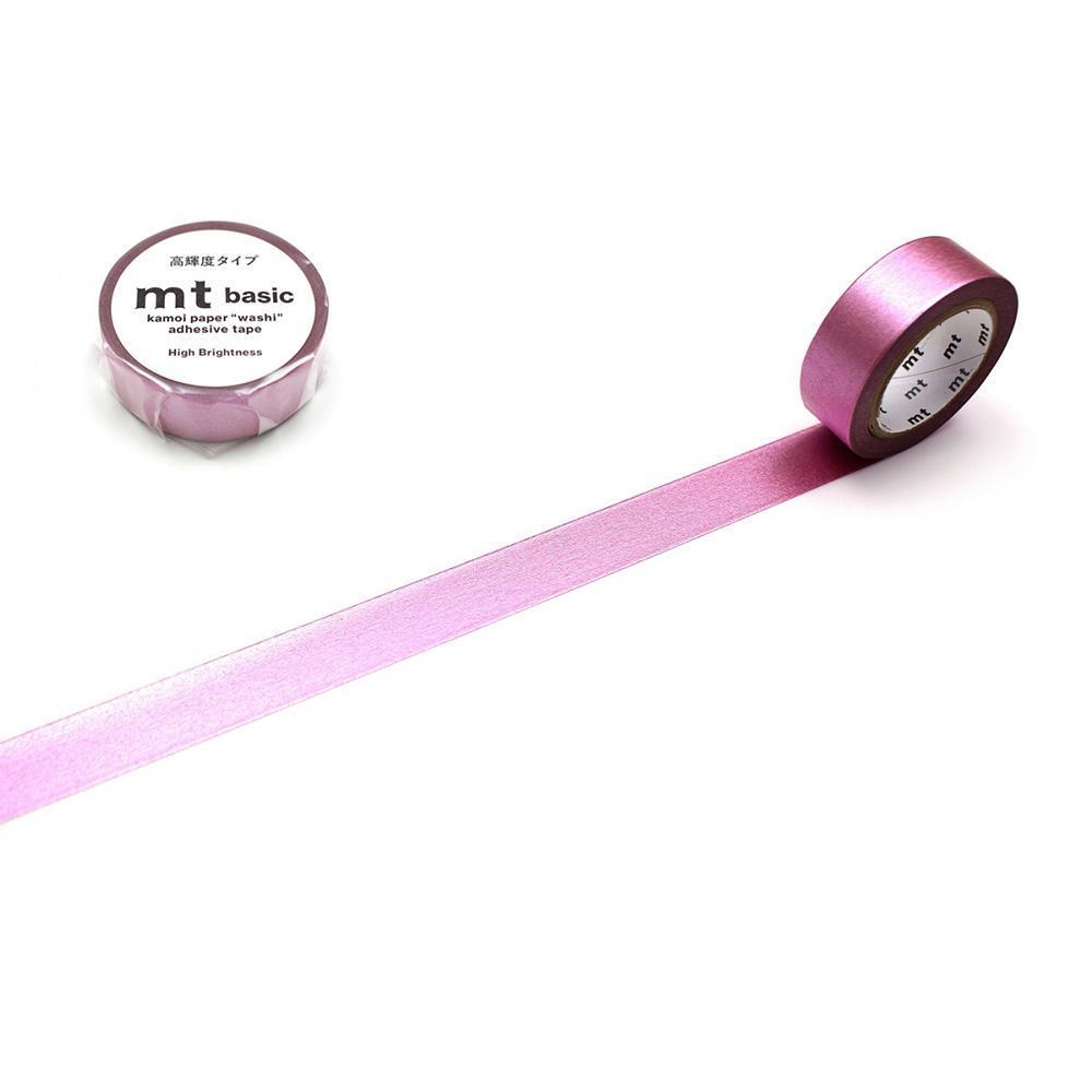MT Basic Metallic Washi Tape  Bright Pink 7m