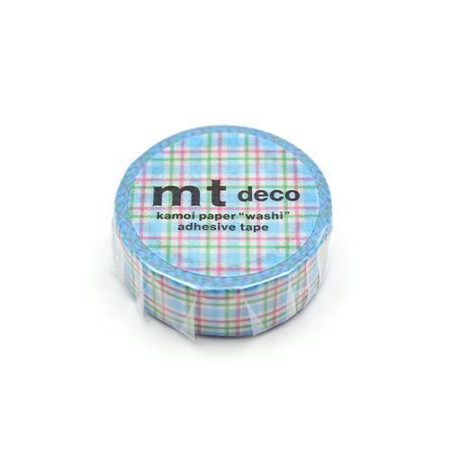MT Deco Washi Tape Colorful Blue Checkered