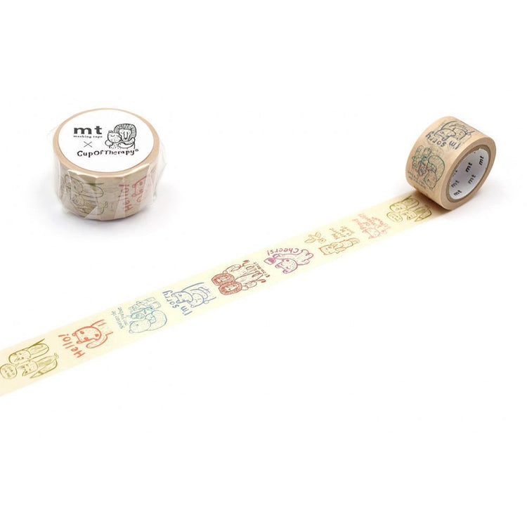 MT x Scandinavian Washi Tape Cup Of Therapy Message 7m